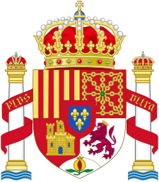 Erb Španělska, Preference pro bývalou aragonskou korunu (neoficiální) .svg