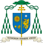 Coat of arms of Georg Gänswein (With the arms of Pope Francis).svg