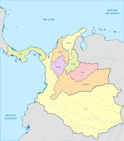 Lokacija Granadinske Konfederacije