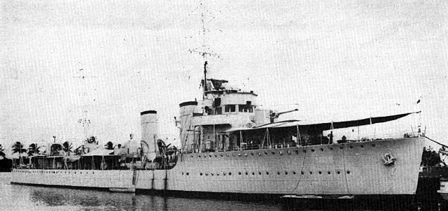 Colombian destroyer Caldas in the 1940s