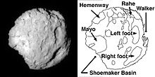 Comet 81P/Wild exhibits jets on light side and dark side, stark relief, and is dry. Comet wild 2.jpg