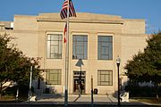 The Cook County Courthouse in Adel, Georgia, U.S. This is an image of a place or building that is listed on the National Register of Historic Places in the United States of America. Its reference number is 95000714.