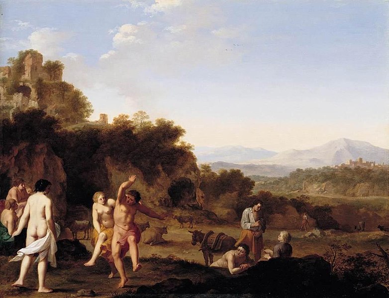 File:Cornelis van Poelenburch - Italianate Landscape with Dancing Figures - WGA18005.jpg