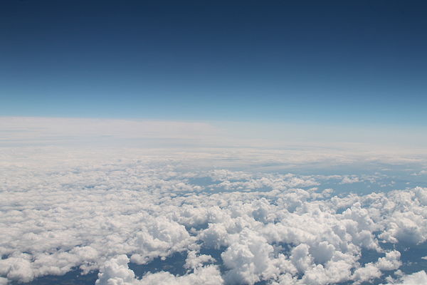 Cumulus clouds seen from above