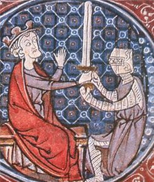 David I of Scotland knighting a squire