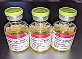 Depo-Estradiol 5 mg/mL (estradiol cypionate in oil solution) vials. Used by depot intramuscular injection.