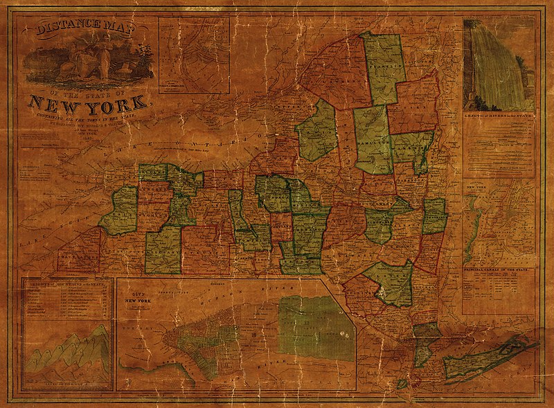 File:Distance map of the state of New York - containing all the towns in the state. LOC 2009584046.jpg