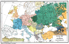 Mapa etnográfico de Europa (1922)