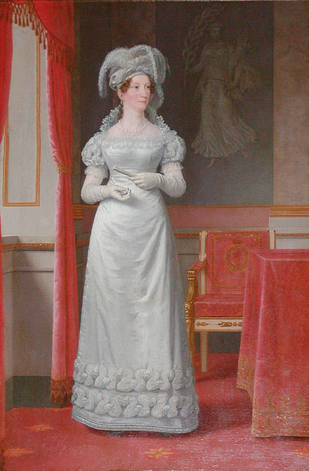 Portrait of Queen Marie, by Christoffer Wilhelm Eckersberg (early 1820s)
