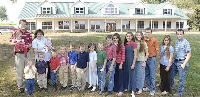 The family of Jim Bob Duggar.