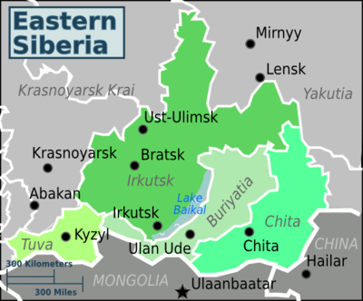 Mapa rozdělená podle regionů