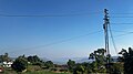 Electric pole in clear sky