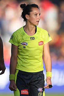 Eleni Glouftsis Australian rules football umpire