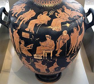 So-called Eleusina hydria, c. 340 BC. Berlin, Antikensammlung. Eleusinian hydria Antikensammlung Berlin 1984.46.jpg