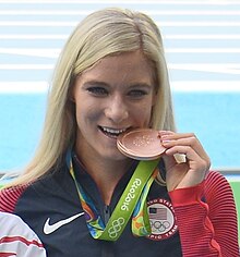 Emma Coburn at the 2016 Olympic games Emma Coburn (USA) Rio2016.jpg