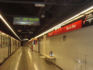 <span class="mw-page-title-main">Baró de Viver (Barcelona Metro)</span> Metro station in Barcelona, Spain