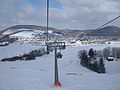 Blick ins Tal bei der Talfahrt