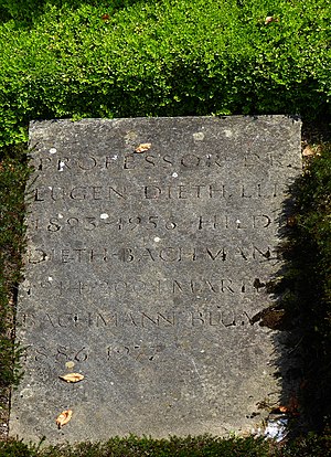 Eugen Dieth (1893–1956) Anglist, Dialektologe, «Dieth-Schrift», Grab auf dem Friedhof Witikon, Zürich