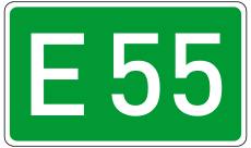 European Road 55 number DE.svg
