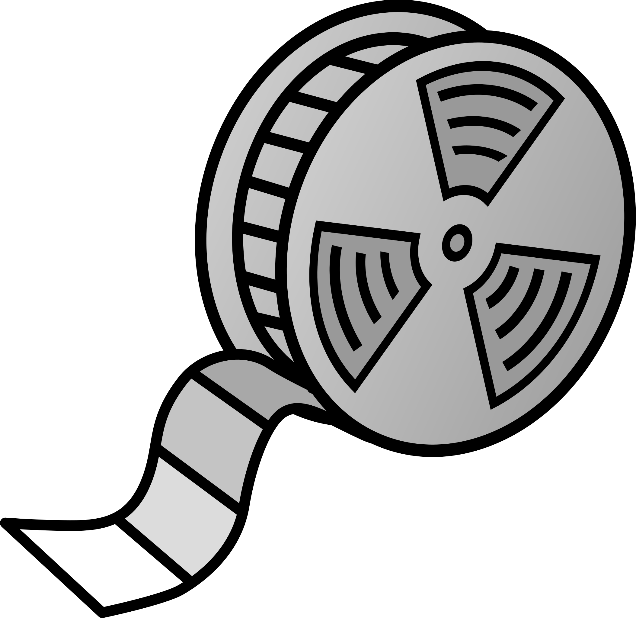 movie reel clipart black and white