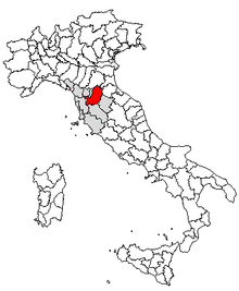 Florence, highlighted within Italy Firenze posizione.png