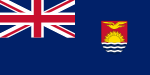 Vlag van die Gilbert- en Ellice-eilande waarvan Tuvalu deel was