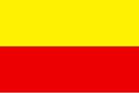 Bandeira com 2 barras de amarelo e vermelho