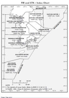 FIR and jurisdictional airspace in South Korea Flight Information Region (FIR) and Control Area in South Korea.png