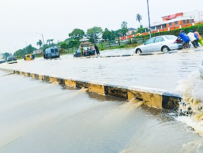 Flood over flow road Photographer : User: Tunesh247