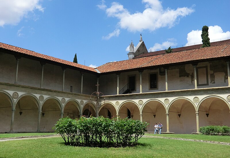 File:Florence, Basilica of Santa Croce, Cloister 002.JPG