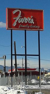 Furr's sign after demolition of the last Colorado location Furr's Family Dining sign, Wheat Ridge, CO.JPG