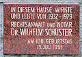 Wilhelm Schuster, Heerstraße 2, Berlin-Charlottenburg, Deutschland