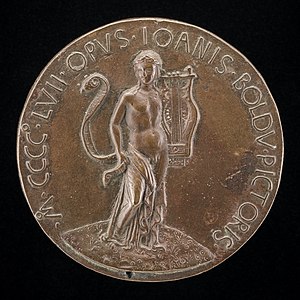 Giovanni Boldù, Orphée au revers de la médaille de Nicolas Schlifer (1457).
