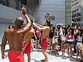 HK Causeway Bay Kai Chiu Road 3 male model outdoor photography Haysan Place waving hands Aug-2012.JPG