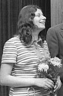 Europameisterin Helga Seidler, frühere Helga Fischer – im Jahr 1972 Olympiasiegerin mit der [[4-mal- 400-Meter-Staffel]] der DDR