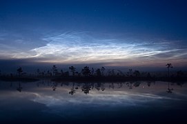 Noctilucent clouds Soomaa National Park, Estonia Image is also a Featured picture of Estonia