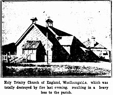 Church in 1929 before the fire Holy Trinity Church of England, Woolloongabba, 1929.jpg