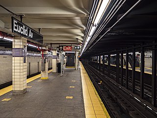 <span class="mw-page-title-main">Euclid Avenue station (IND Fulton Street Line)</span> New York City Subway station in Brooklyn