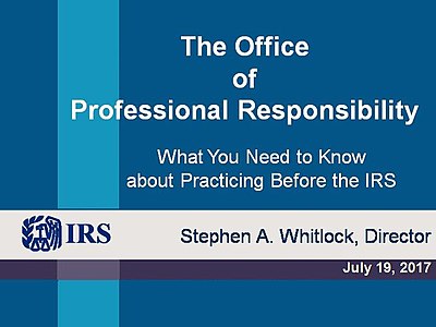 Office of Professional Responsibility (IRS) - Wikipedia
