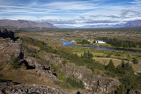 Þingvellir, with Skjaldbreiður in the background