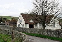 Iford Hall with meridian sundial