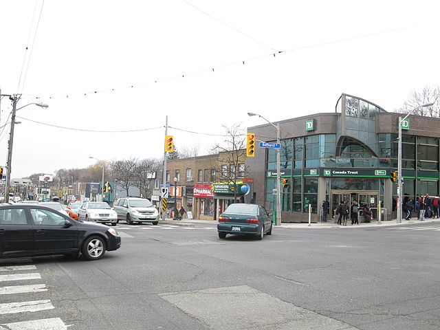 The intersection of Bathurst Street and Eglinton Avenue is a major community node for the neighbourhood.