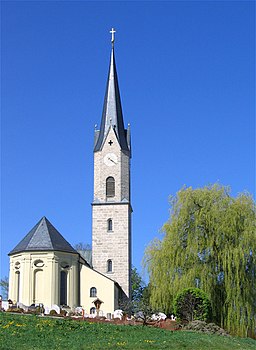 Irschenberg, St John the Baptist Parish Church from east.