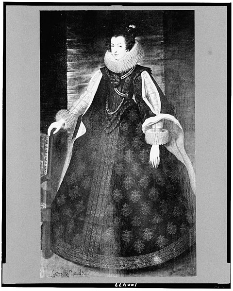 File:Isabel de Borbón, full-length portrait, standing, facing left LCCN90712596.jpg