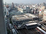 建設中のバスタ新宿（2013年8月撮影）