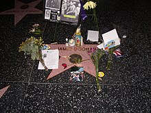 Doohan's star on Hollywood Boulevard after his death