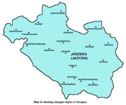 Jaszsag jazygia map.png