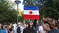 Yugoslav flag at the 2021 Belgrade Pride