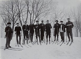 Nylands Nation gathering names for the Great Petition in 1899 (Schauman fourth from the right)