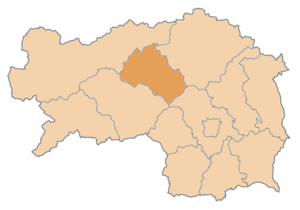 Леобен (округ) на карте
